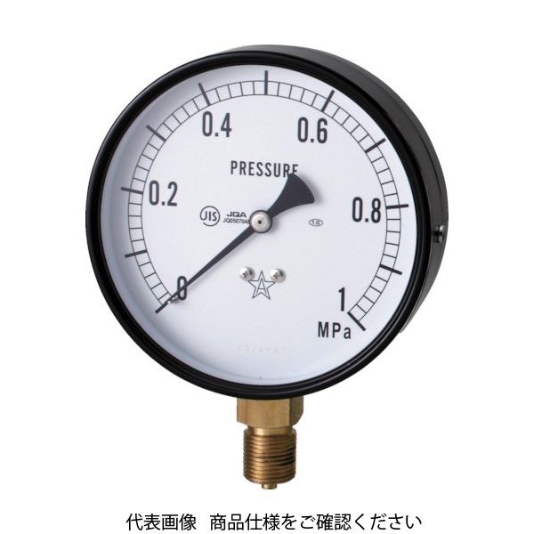 右下精器製造 右下 スター (圧力計)(A枠立型・φ75) 圧力レンジ0.0~0.60MPa S-31-0.6MP 1個 321-4010（直送品）