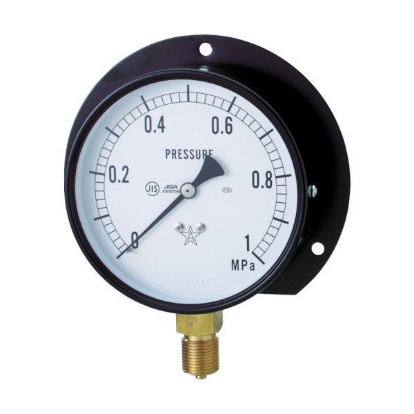 右下精器製造 右下 スター (圧力計)(B枠立型・φ75) 圧力レンジ0.0~0.10MPa S-32-0.1MP 1個 308-3683（直送品）