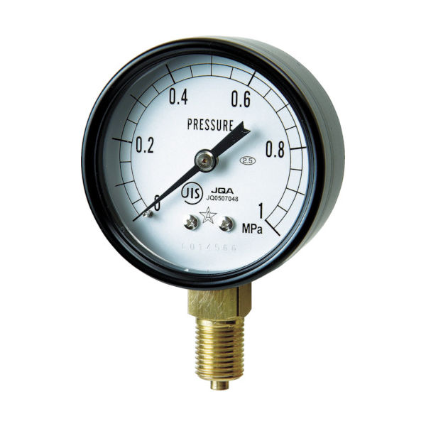 右下精器製造 右下 一般圧力計(A枠立型・φ60) 圧力レンジ0.0~6.00MPa G211-111-V-6MP 1個 325-9595（直送品）