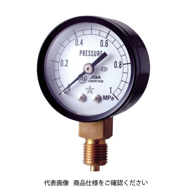 右下精器製造 右下 スター (圧力計)(A枠立型・φ50) 圧力レンジ0.0~0.25MPa S-11-0.25MP 1個 308-4221（直送品）