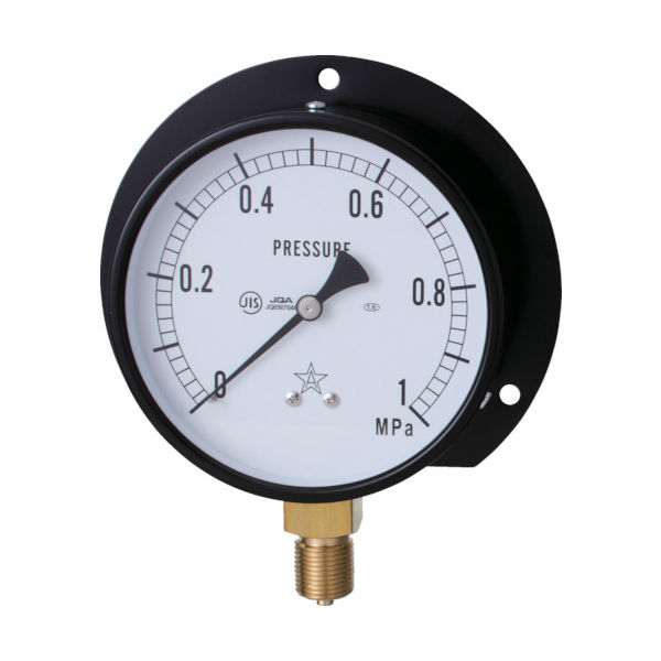 右下精器製造 右下 一般圧力計(B枠立型・φ100) 圧力レンジ0.0~1.00MPa G421-211-V-1MP 1個 326-0232（直送品）
