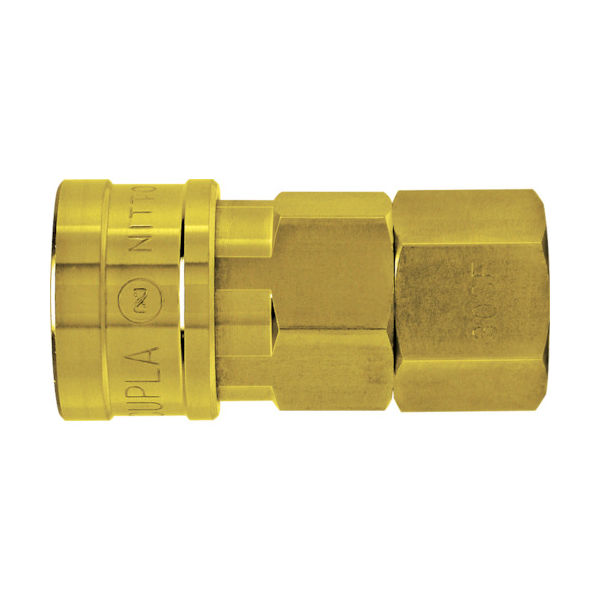 日東工器 日東 真ちゅう製ハイカプラ(おねじ取付用ソケット) 相手側R1/2 1.5Mpa(00229) 40SF BRASS NBR 1個（直送品）