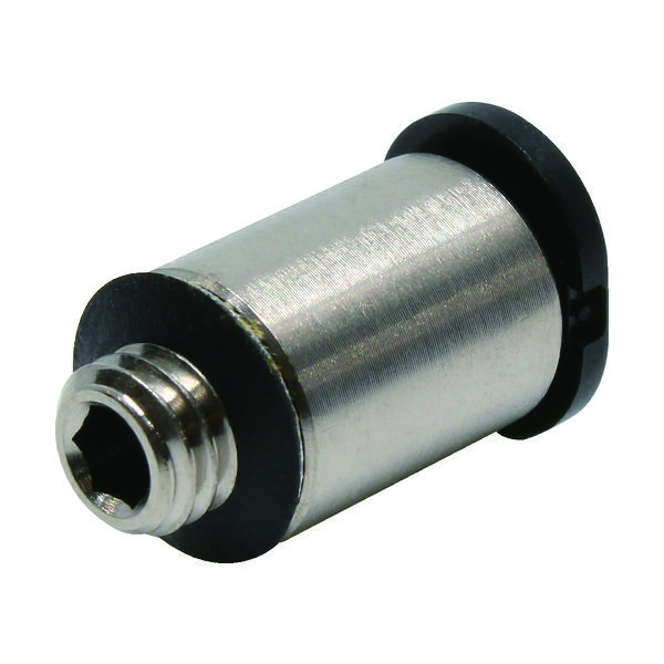 日本ピスコ ピスコ チューブフィッティングミニ 六角穴付ストレート チューブ4 接続口径M5×0.8 POC4-M5M 1個 290-7275（直送品）