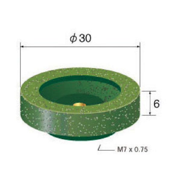 ナカニシ 精密ペンシル型エアーグラインダ カップゴム砥石 10個入 φ30 #180 64854 1パック(10個) 293-2776（直送品）