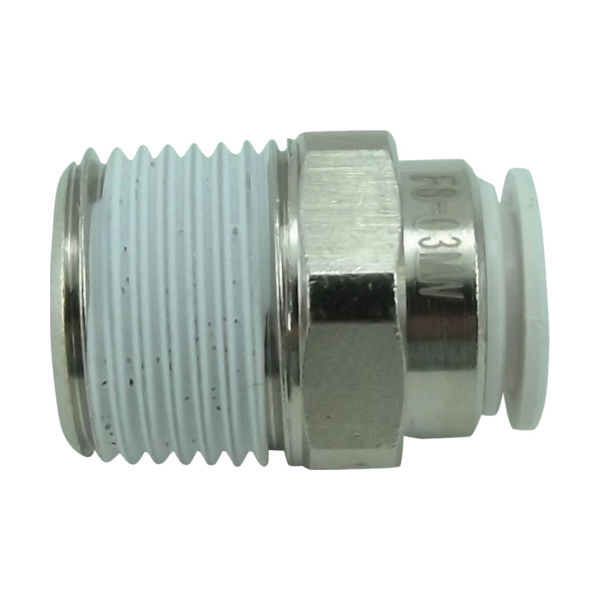 千代田通商 チヨダ ファイブメイルコネクタ W(白)8mm・R3/8 F8-03MW 1個 158-4626（直送品）