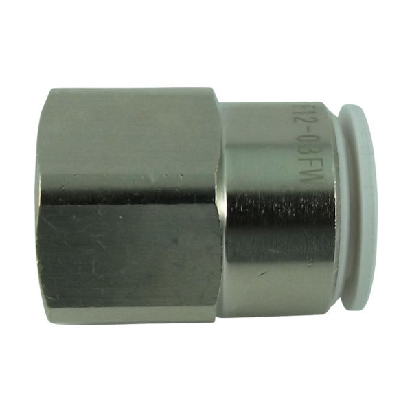 千代田通商 チヨダ ファイブフィメイルコネクタ W(白)12mm・RC3/8 F12-03FW 1個 313-6311（直送品）