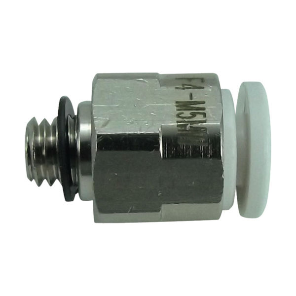 千代田通商 チヨダ ファイブメイルコネクタ W(白)4mm・M5X0.8 F4-M5MW 1個 158-4537（直送品）