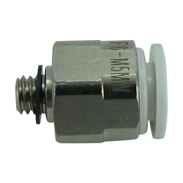 千代田通商 チヨダ ファイブメイルコネクタ W(白)6mm・M5X0.8 F6-M5MW 1個 158-4561（直送品）