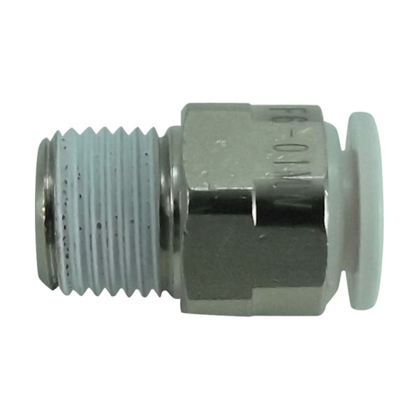 千代田通商 チヨダ ファイブメイルコネクタ W(白)6mm・R1/8 F6-01MW 1個 158-4570（直送品）