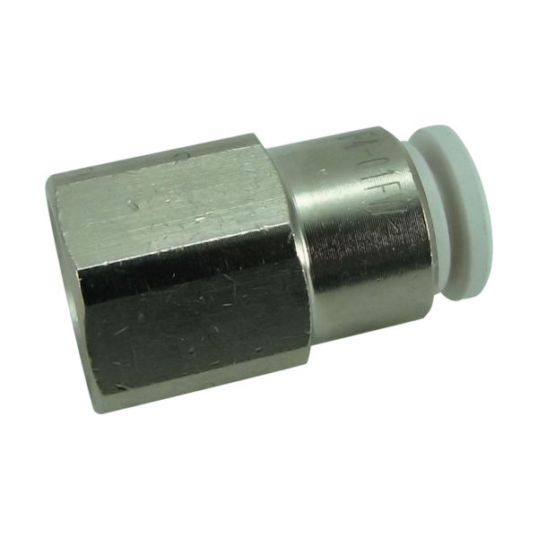 千代田通商 チヨダ ファイブフィメイルコネクタ W(白)4mm・RC1/8 F4-01FW 1個 313-6744（直送品）