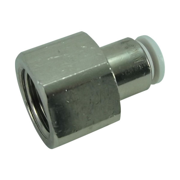 千代田通商 チヨダ ファイブフィメイルコネクタ W(白)4mm・R1/4 F4-02FW 1個 313-6795（直送品）