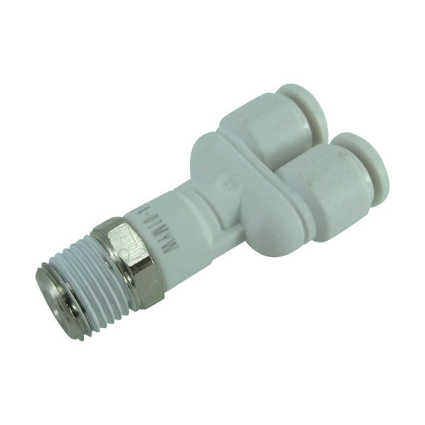 千代田通商 チヨダ ファイブメイルブランチワイ W(白)4mm・R1/8 F4-01MYW 1個 313-6779（直送品）