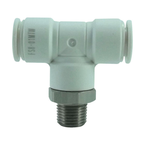 千代田通商 チヨダ ファイブSUSメイルブランチティ 白 8mm・R1/8 FS8-01MTW 1個 309-5088（直送品）