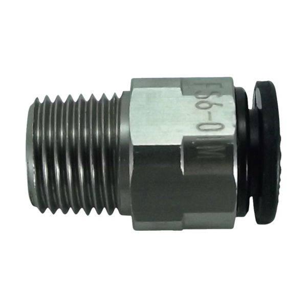 千代田通商 チヨダ ファイブSUSメイルコネクタ 6mm・R1/8 FS6-01M 1個 222-9277（直送品）