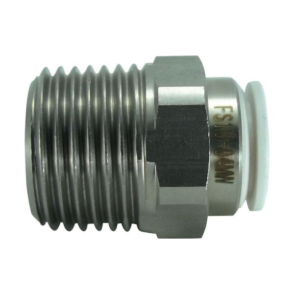 千代田通商 チヨダ ファイブSUSメイルコネクタ 白 10mm・R1/2 FS10-04MW 1個 313-7406（直送品）