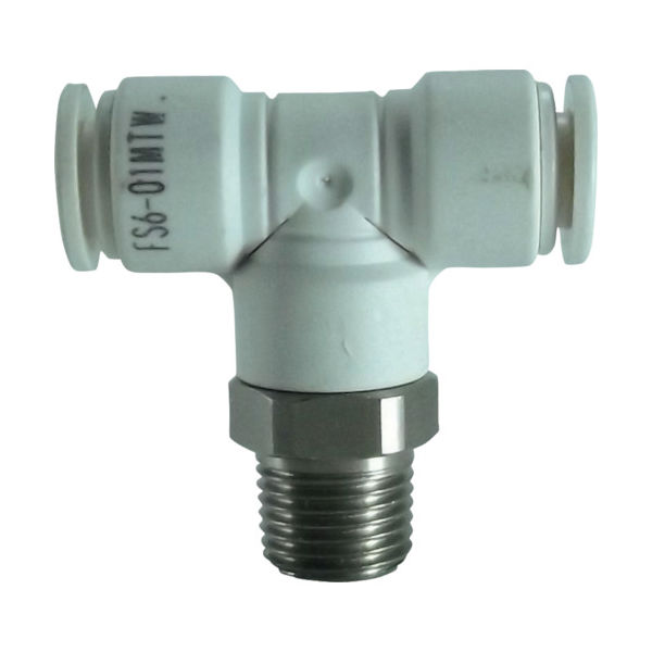 千代田通商 チヨダ ファイブSUSメイルブランチティ 白 6mm・R1/8 FS6-01MTW 1個 313-7911（直送品）