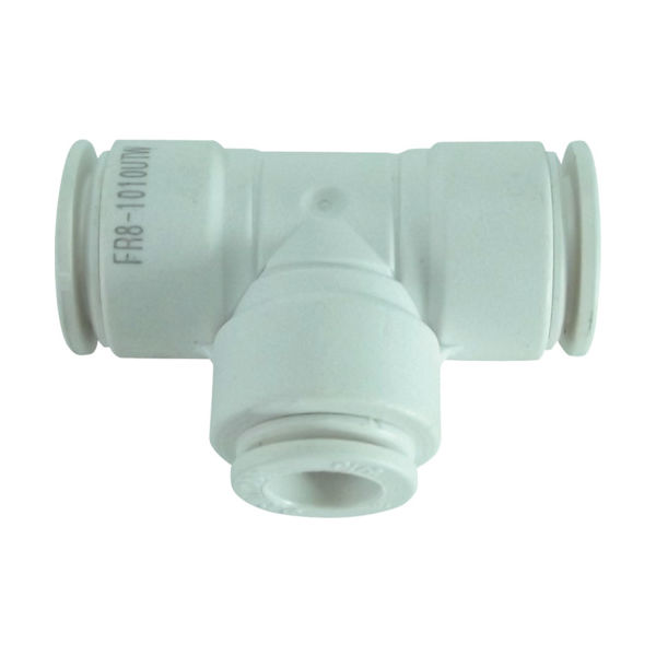 千代田通商 チヨダ チューブ継手 ファイブ異径ユニオンティ W(白) 8mm×10mm(2箇所) FR8-1010UTW 1個 309-4774（直送品）