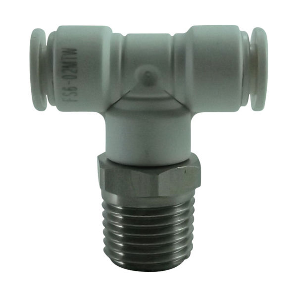 千代田通商 チヨダ ファイブSUSメイルブランチティ 白 6mm・R1/4 FS6-02MTW 1個 313-7953（直送品）