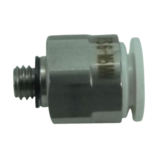 千代田通商 チヨダ ファイブSUSメイルコネクタ 白 6mm・M5X0.8 FS6-M5MW 1個 309-4952（直送品）