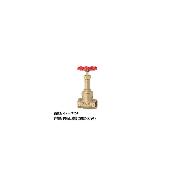 キッツ 青銅製ゲートバルブ10K 20A L-20A 1個 163-6308（直送品）