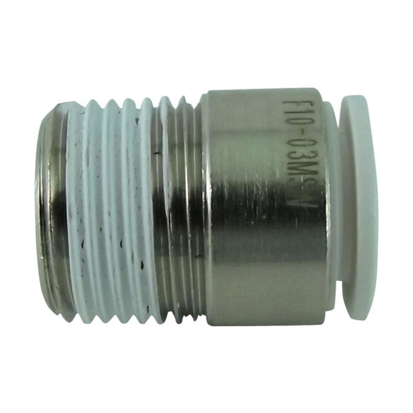 千代田通商 チヨダ ファイブ六角穴付メイルコネクター W(白)10mm・R3/8 F10-03MSW 1個 313-6141（直送品）