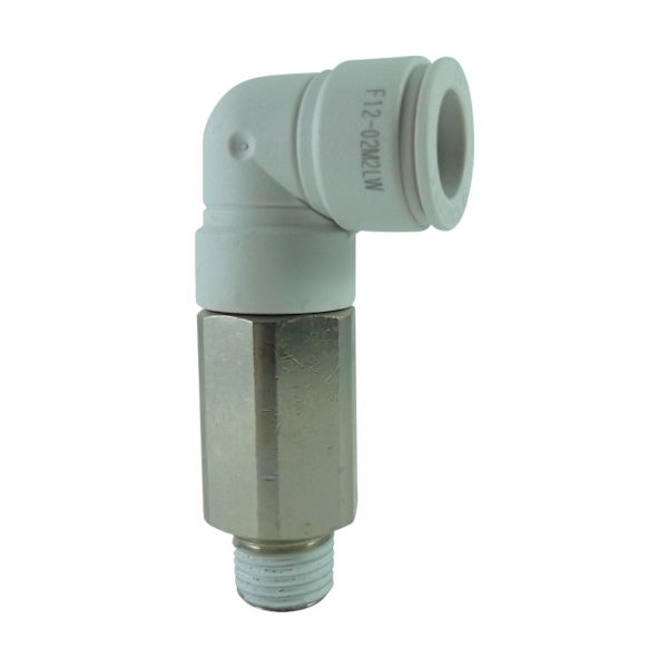 千代田通商 チヨダ ファイブロングメイルエルボ W(白)12mm・R1/4 F12-02M2LW 1個 313-6264（直送品）