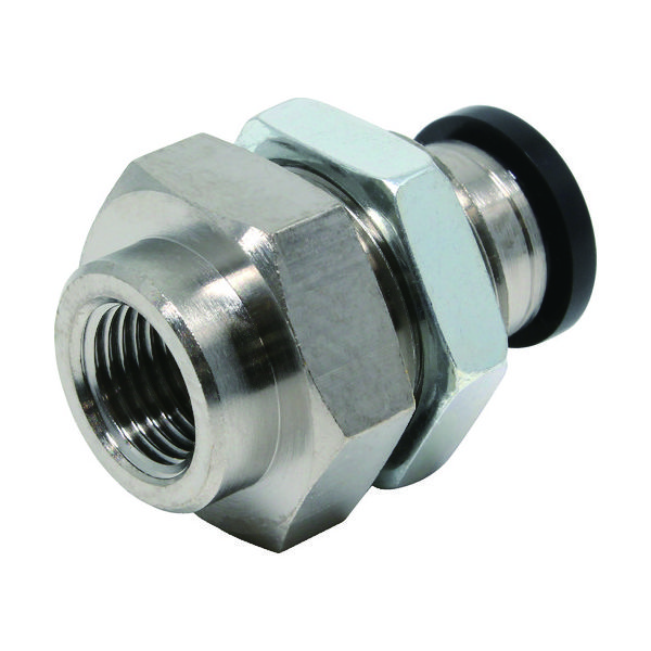 日本ピスコ ピスコ チューブフィッティング メス隔壁ストレート チューブ8 接続口径R1/8 PMF8-01 1個 290-8786（直送品）