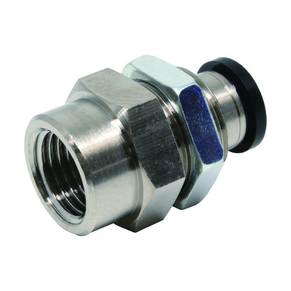 日本ピスコ ピスコ チューブフィッティング メス隔壁ストレート チューブ8 接続口径R1/4 PMF8-02 1個 290-8794（直送品）