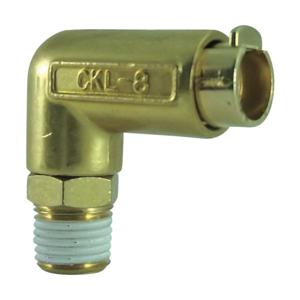 千代田通商 チヨダ タッチコネクターエルボコネクターHタイプ(金属) 接続口径R1/4 CKL-8-02H 1個 327-0301（直送品）