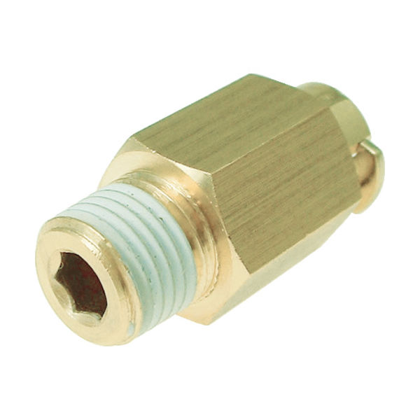 千代田通商 チヨダ タッチコネクターニップルコネクターHタイプ(金属) 接続口径R1/4 CKN-6-02H 1個 327-0017（直送品）