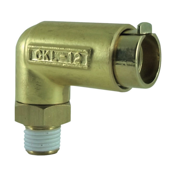 千代田通商 チヨダ タッチコネクターエルボコネクターHタイプ(金属) 接続口径R1/4 CKL-12-02H 1個 327-0360（直送品）