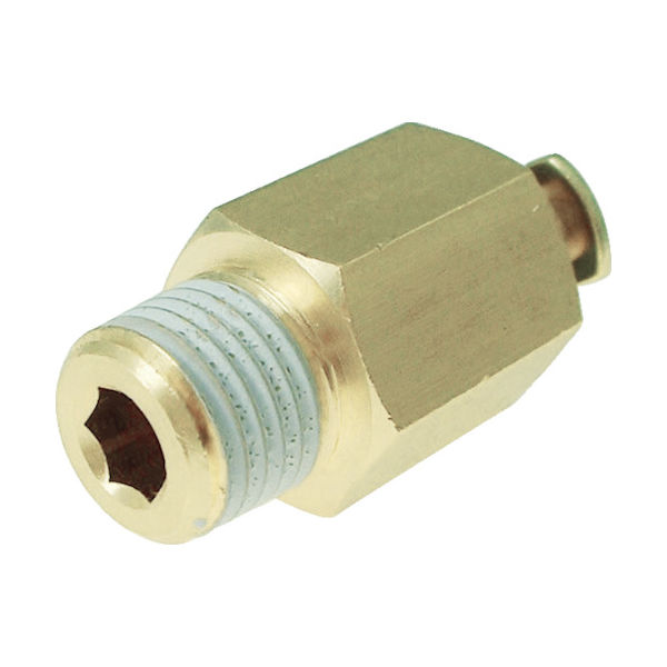 千代田通商 チヨダ タッチコネクターニップルコネクター(金属) 接続口径R1/2 CKN-10-04 1個 326-9957（直送品）