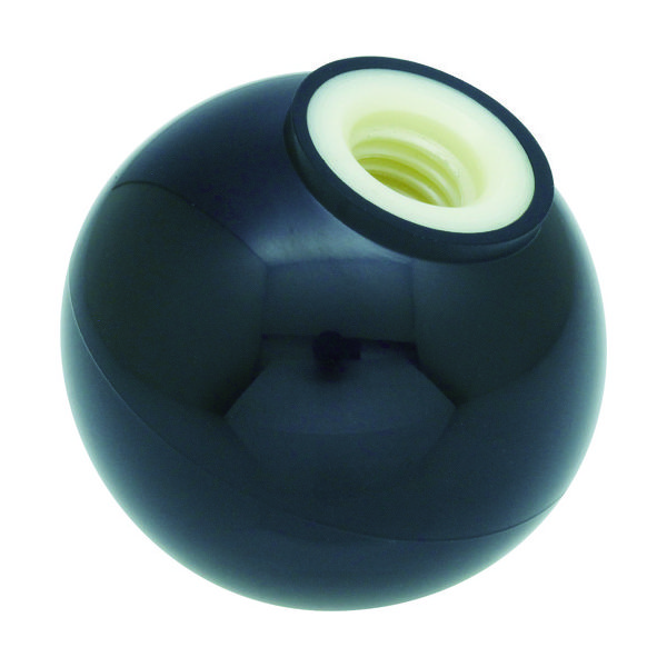 トラスコ中山 TRUSCO 樹脂製握り玉 芯金なし 黒 φ20×M5mm P-TPB20-5BK 1個 337-4017（直送品）