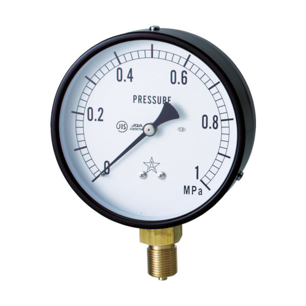 右下精器製造 右下 一般圧力計(A枠立型・φ75) 圧力レンジ0~0.16MPa G311-211-M-0.16MP 1個 325-9609（直送品）