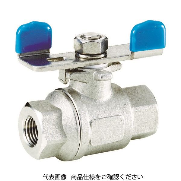 Fujikin ねじ込みボール ステンレス鋼製 3.92MPa フルボアタイプボール弁 15A(1/2) UBVNF-14D-BU-R 1個（直送品）