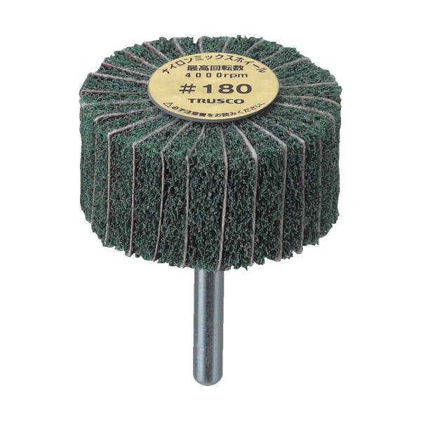 トラスコ中山 TRUSCO ナイロンミックスホイール 外径100X厚25X軸6 5個入180♯ FM1025-180 1箱(5個)（直送品）