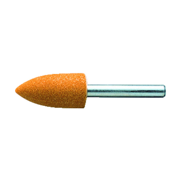トラスコ中山 TRUSCO 軸付砥石WA トンガリ型 Φ16X幅32X軸6 #60 5