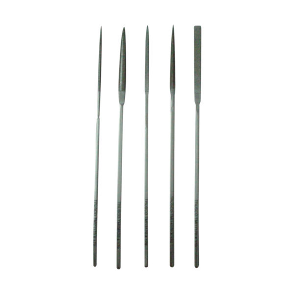 トラスコ中山 TRUSCO ダイヤモンドニードルヤスリ 半丸・三角・平・角・丸 5本組S 細目 TNFS2 1セット 328-9249（直送品）