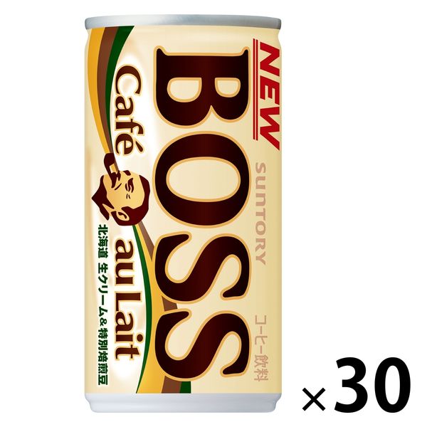 【缶コーヒー】サントリー BOSS（ボス） カフェオレ 185g 1箱（30缶入）