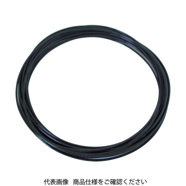 千代田通商 チヨダ メガタッチチューブ 4mm/100m 黒 MTP-4-100 BK 1巻 161-6021（直送品）