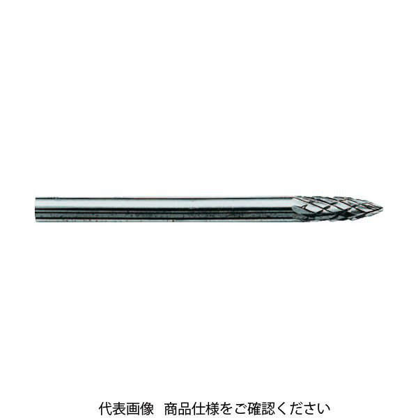 スーパー スーパー超硬バー オール超硬タイプ ポイント型(シングルカット)刃径:3.0mm 刃長:9.5mm 軸径:3.0mm SB4A01S 1本（直送品）