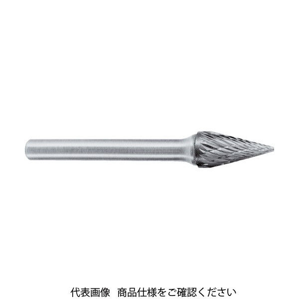 スーパーツール スーパー スーパー超硬バー シャンク径6mm(円錐型)ダブルカット 刃径:6.0 刃長:25 SB5C03 1本（直送品）