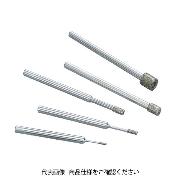 ナカニシ 電着CBNバー 円筒型 φ0.8×3×軸φ3 #230 12019 1本 297-8237（直送品）