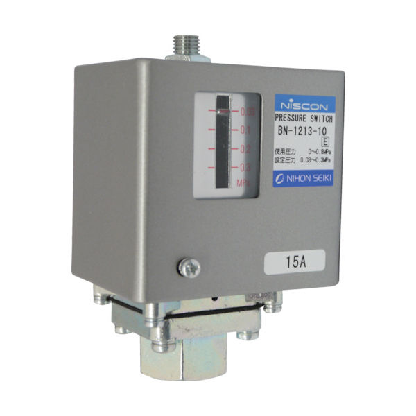 日本精器 圧力スイッチ 設定圧力0.03~0.3MPa BN-1213-10 1台(1個) 138-4643（直送品）