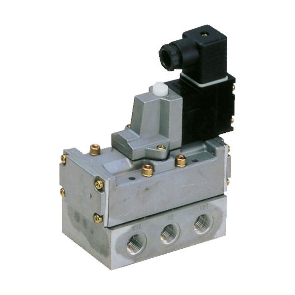 4Fシリーズパイロット式5ポート弁セレックスバルブ 18C[dm[[の3乗]]/(S・bar)]/音速コンダクタンス 4F610-15-AC100V（直送品）