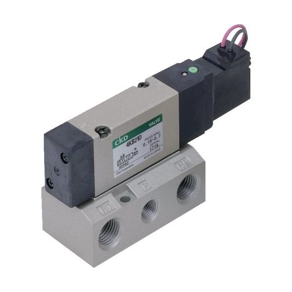 電磁弁 パイロット式5ポート弁セレックスバルブ 4Kシリーズ 2.7C Rc1/8 DC24V 4KB210-06-DC24V 1台(1個)（直送品）