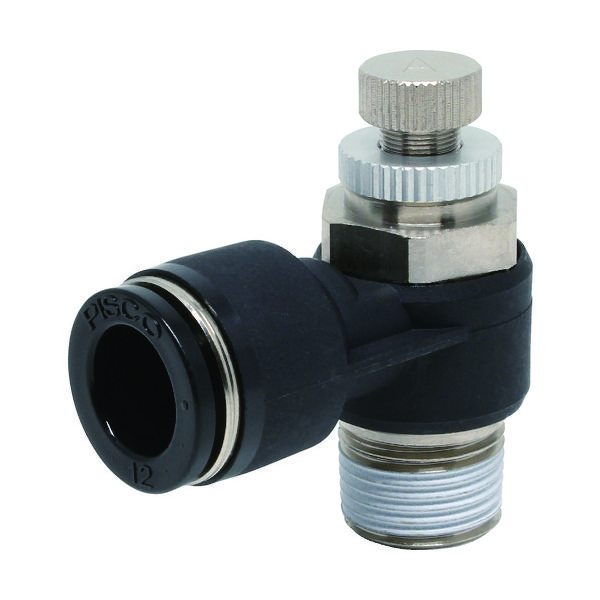 日本ピスコ ピスコ スピードコントローラ エルボ メーターアウト制御チューブ12ネジR3/8 JSC12-03A 1個 290-8361（直送品）