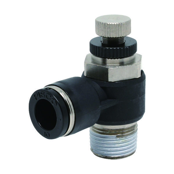 日本ピスコ ピスコ スピードコントローラ エルボ メーターイン制御チューブ10ネジR3/8 JSC10-03B 1個 290-8174（直送品）