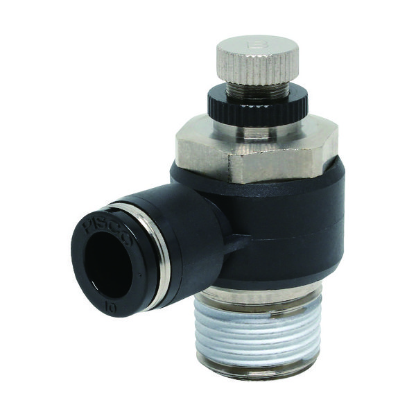 日本ピスコ ピスコ スピードコントローラ エルボ メーターイン制御チューブ10ネジR1/2 JSC10-04B 1個 290-8182（直送品）