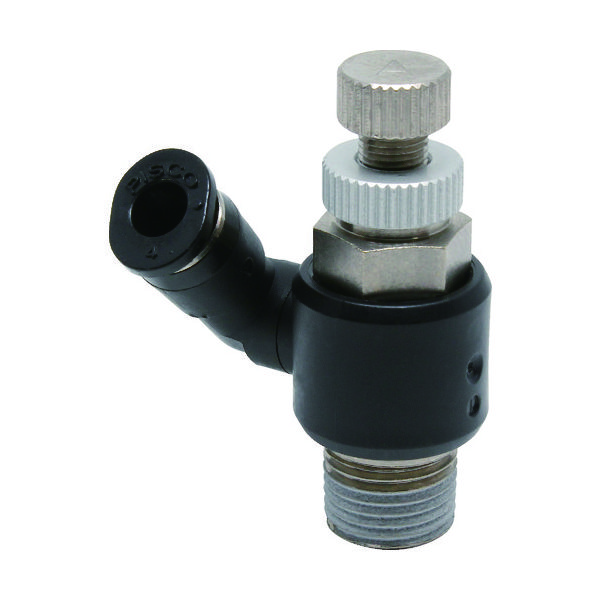 日本ピスコ ピスコ スピードコントローラ フリー メーターアウト制御チューブ4ネジR1/8 JSS4-01A 1個 290-7933（直送品）